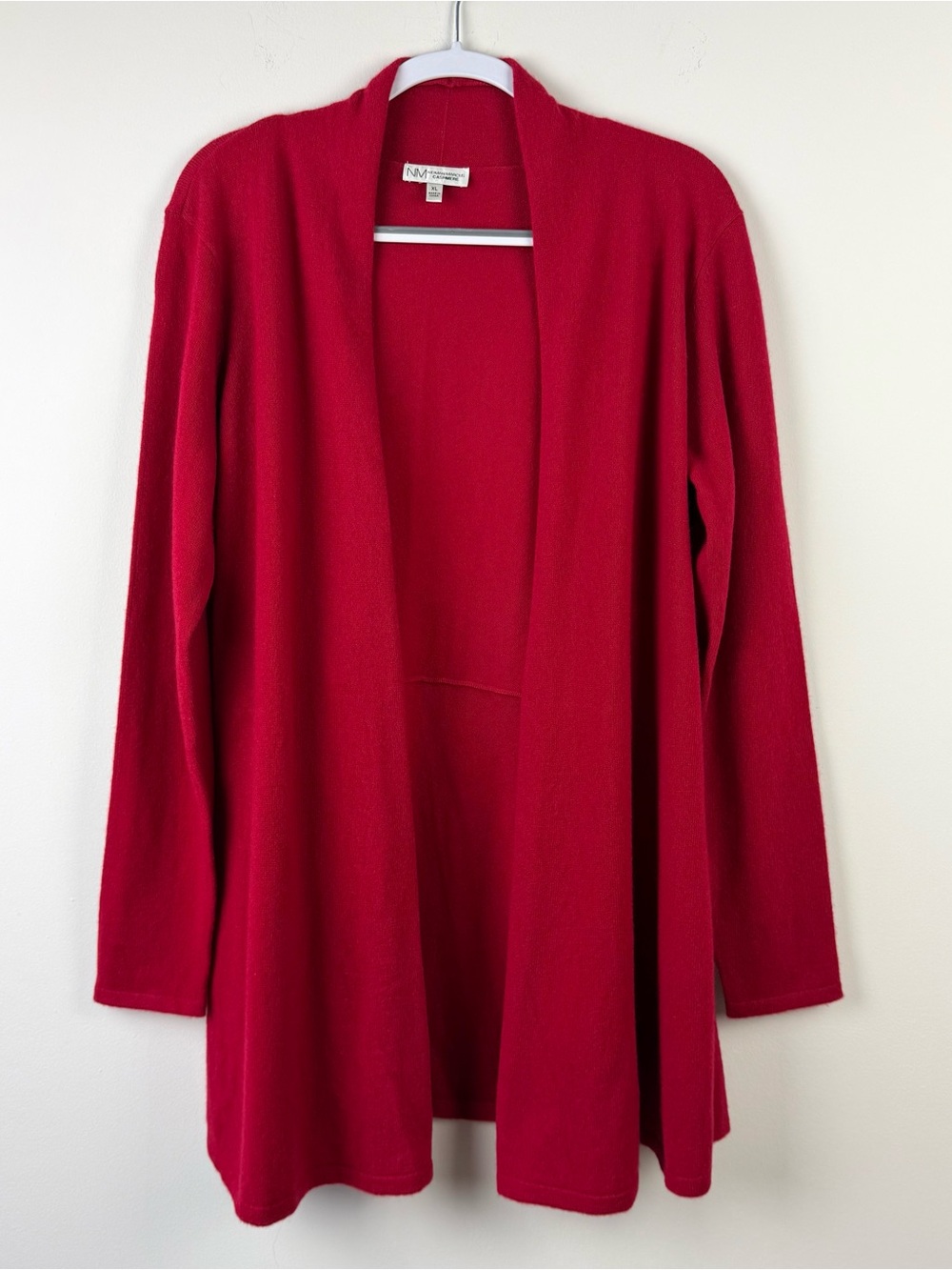 Neiman Marcus 100% Cashmere Red Cardigan Sweater
